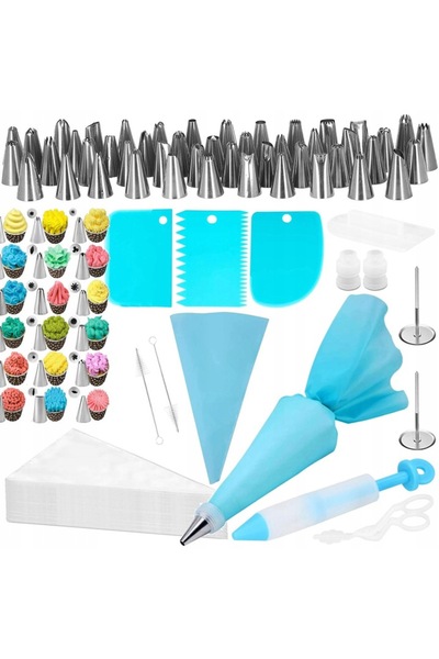 OEM Set patiserie, 83 piese cu sabloane pentru ornarea prajiturilor