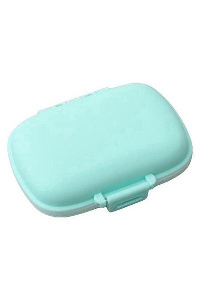 Camy Medication Organizer, Plastic, 8 Compartments, 0.1 L, Blue, 11 x 7 cm
