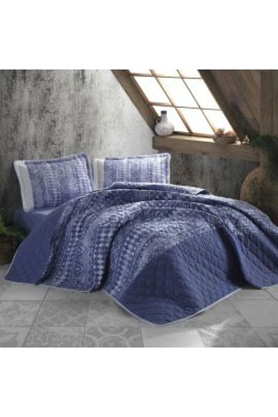 Clasy Cuvertură matlasată pentru pat dublu, 240 x 260 cm și 2 fețe de pernă 50 x 70 cm, mov COZA V 2
