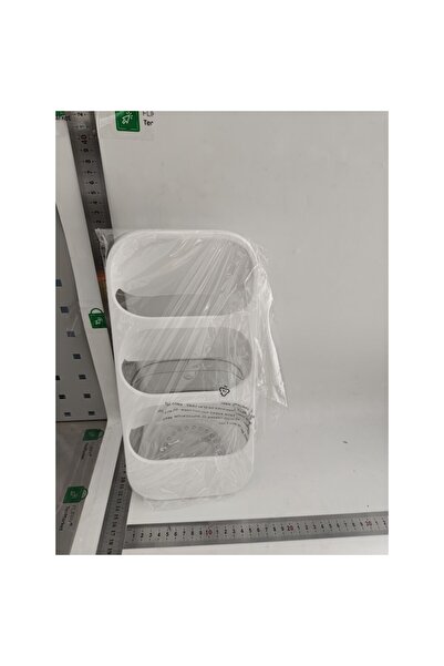 Primlife Cutie de depozitare transparentă cu inserție oblică, Albă