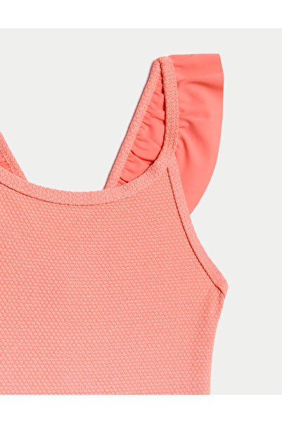 Marks & Spencer Dokulu Işıltılı Fırfırlı Mayo (2-8 Yaş)