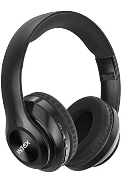 Intex سماعة رأس لاسلكية Roar 301، مقاس 40 مم، تدعم تقنية BT V5.0 ومدة تشغيل تصل إلى 10 ساعات، مع راديو FM وبطاقة SD مدمجة