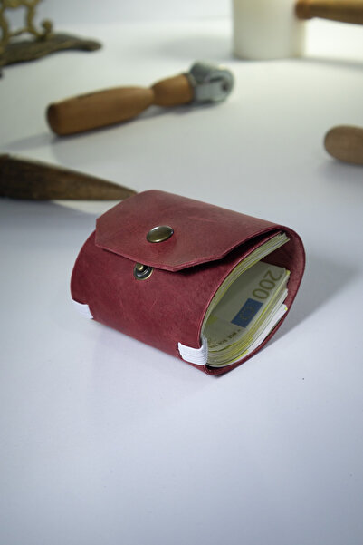 Tauran Genuine Leather Unisex Women's Men's Handmade Wallet with Magnetic Mon...