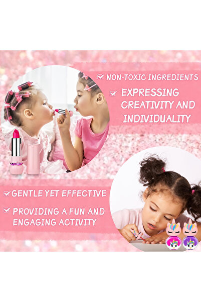Smart Vibe Set Trusa de Machiaj pentru Fetite BeautyFantasy™ Multi Accesorii si Gentuta, Perfect Pink