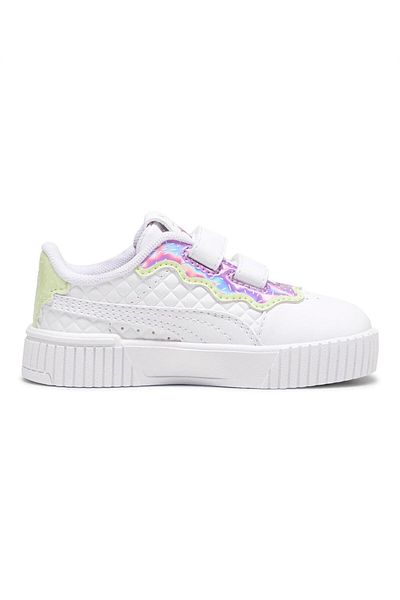 Puma x TROLLS Carina 2.0 Velcro Closure Sneakers - White/Mauved Out/Cool Cucumber