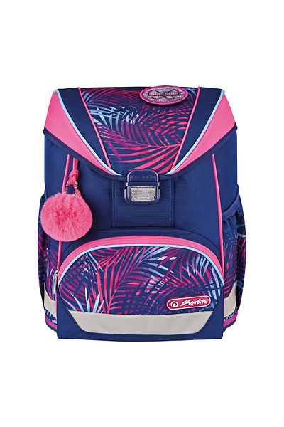 Herlitz Rucsac școlar ultraușor, neechipat, culoare albastru, 36x28x21cm, material textil, motiv Tropical Chill
