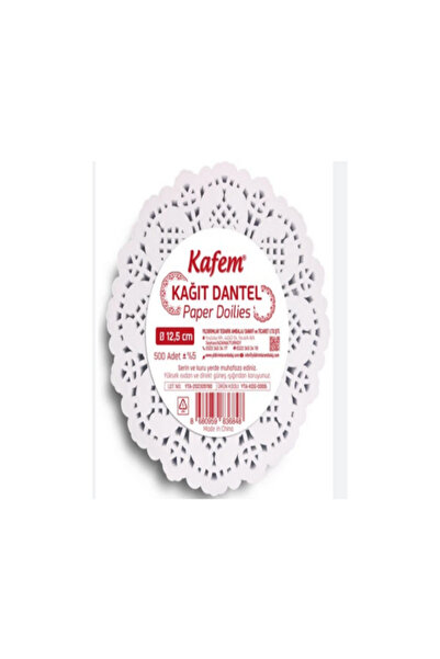 KAFEM ÇAY BARDAK ALTLIĞI SUNUMLUK DANTELLİ SÜS DEKOR KAĞIT 500'LÜ