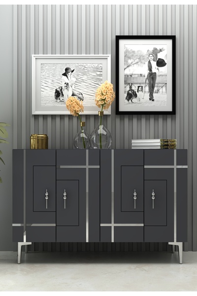 DEMONTE DECOR SİNADD (KM120) KONSOL ANTRASİT-GÜMÜŞ