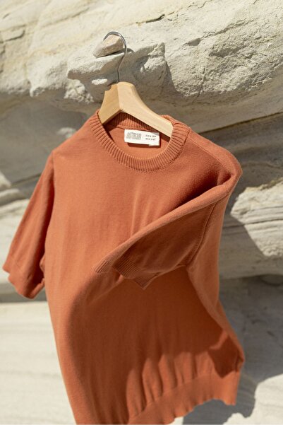no7man Briss Peach Crew Neck Knitwear Tshirt