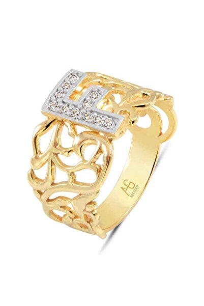 Aslı Gold Altın F Harfi Yüzük (YZK0020)