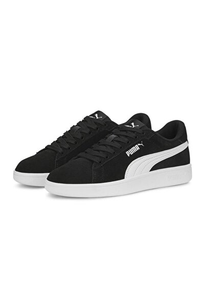 Puma Smash 3.0 SD Junior Lace Up Sneakers - Black & White