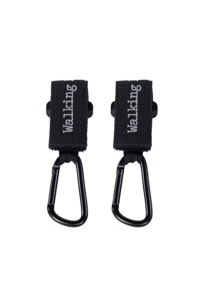 Walking Mum خطاف لعربة الأطفال من غانشوس باللون الأسود