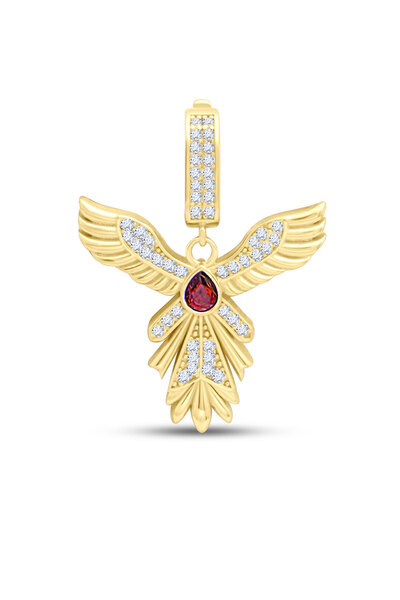 Aslı Gold Markiz Taşlı Zümrüdüanka Kolye Ucu (UC0284)