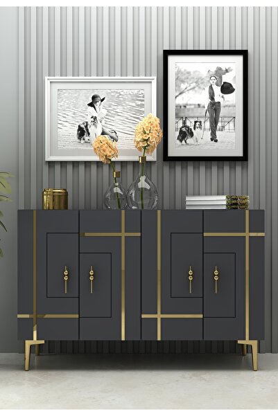 DEMONTE DECOR SİNADD (KM120) KONSOL ANTRASİT-ALTIN