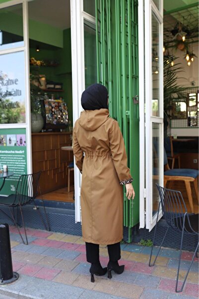 ALNİSS COLLECTİON Büyük Beden İçi Leopar Desenli Trençkot