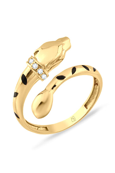 Aslı Gold Altın Panter Yüzük (YZK0453)