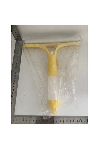 Flippy Racletă de curățare, Flippy, Multifuncțională, Racletă din silicon, Burete, 21.5x25.7 cm, Galben