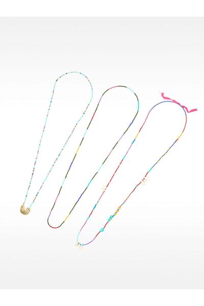 PARFOIS Çok Renkli Boncuklu Kolye Seti