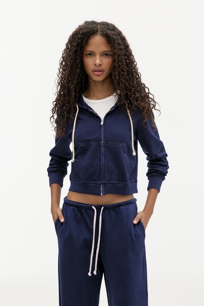 Pull & Bear Kapüşonlu kontrast bağcıklı sweatshirt