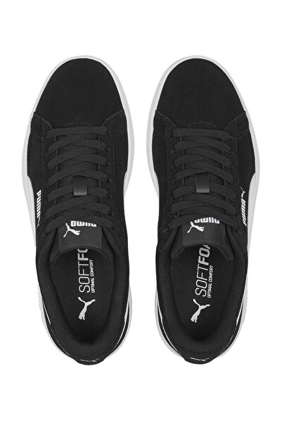 Puma Smash 3.0 SD Junior Lace Up Sneakers - Black & White