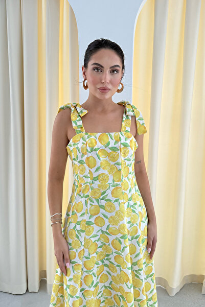 Seda Yalçın Atelier Limon Patterned Shoulder Lace Dress