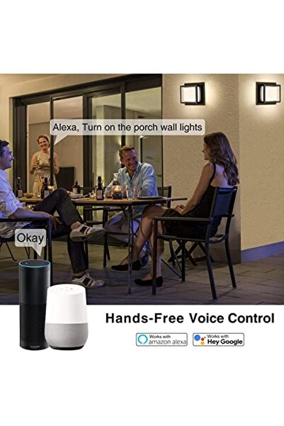 Generic Smart Wifi Waterproof Outdoor Wall Light 13W - Dimmable, Multicolor (2700-6000K) App & Voice Control
