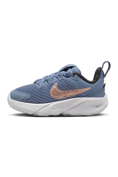 Nike Star Runner 4 Elastic Lace Shoes - Ashen Slate/Armoury Navy/Pure Platinum/Metallic Red Bronze