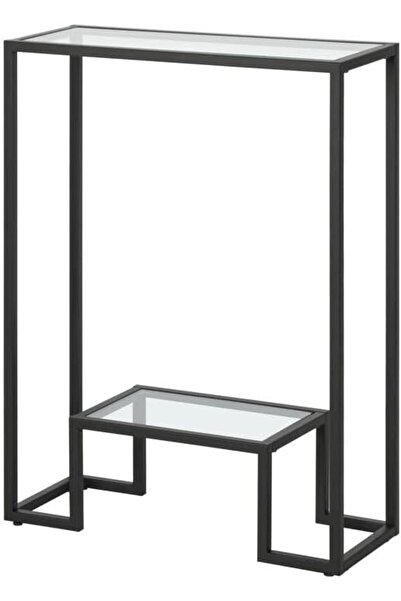 genric FFD Console Table Pre Assembled Glass Shelves with Metal Frame Entrance Console Table Sofa
