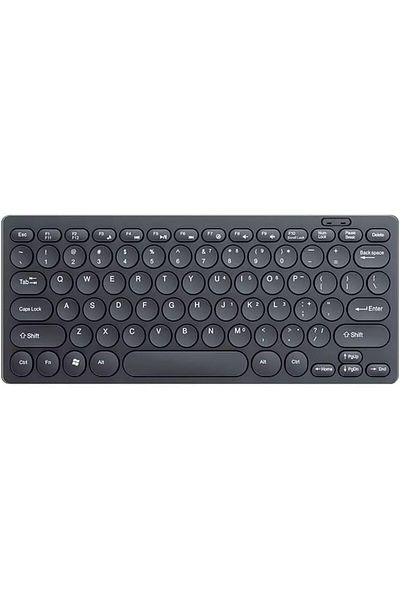 Shopi For Jertech DK500 Keyboard, USB Mini Silent Office Comfort Keyboard Wired - 78 Key Slim Round Keycap