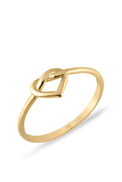 Aslı Gold Kalp Düğüm Altın Yüzük (YZK0662)