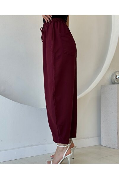 FEHUBLOOM Burgundy Bagi Trousers