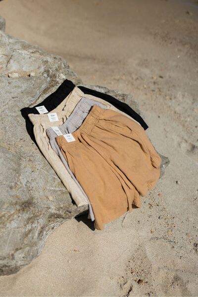 no7man Ibiza Gray Linen Shorts