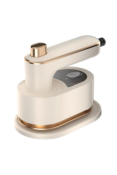 Flippy Fier de călcat mini, pliabil, portabil, vertical/orizontal, cu abur, 50 ml, 40W, 10,5x12 cm, alb