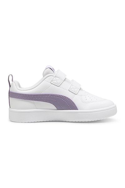 Puma Rickie V Hook-and-Loop Strap Sneakers - White & Purple