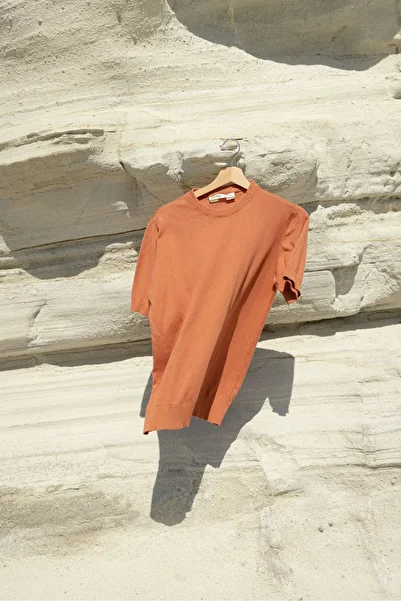 no7man Briss Peach Crew Neck Knitwear Tshirt