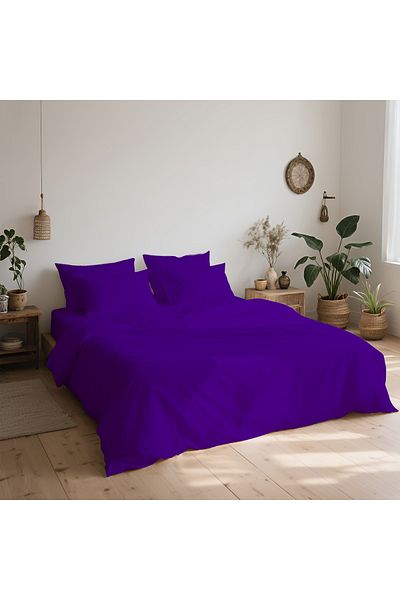 kesenegore 4 Piece Elastic Sheet Cotton Ranforce Fabric Double Duvet Cover Set