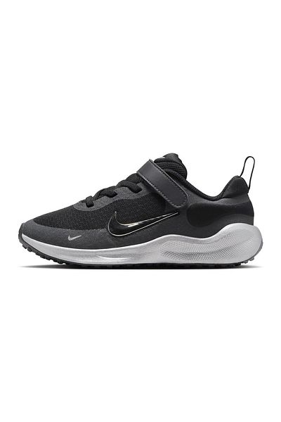 Nike Revolution 7 SE Elastic Lace Shoes - Black/Anthracite/Smoke Grey/Metallic Silver