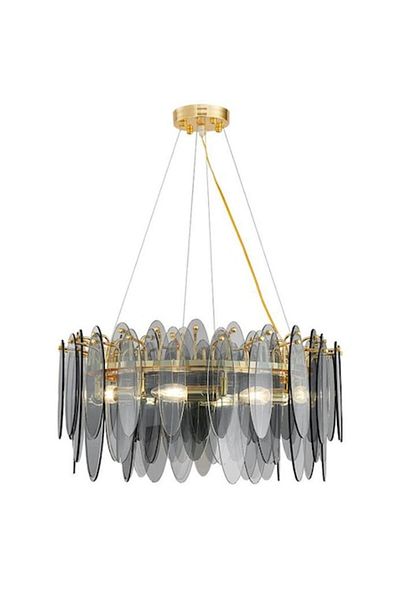 LUXXO Candelabru Aurora L, 12xE14, aluminiu, sticla, 100x100x36cm