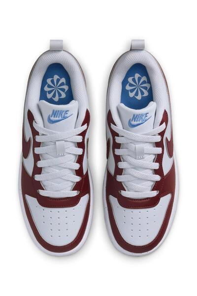 Nike Court Borough Low Recraft Shoes - Pure Platinum & Dark Team Red