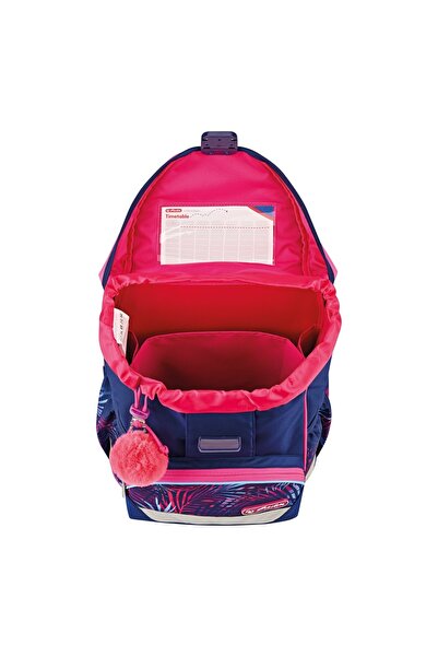 Herlitz Rucsac școlar ultraușor, neechipat, culoare albastru, 36x28x21cm, material textil, motiv Tropical Chill