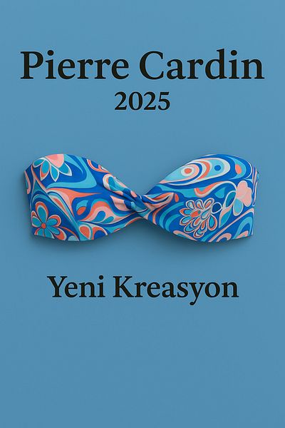 Pierre Cardin Μπικίνι με επένδυση στράπλες - Νέα δημιουργία 2025 με καπίστρι, κάλυμμα και λουράκι