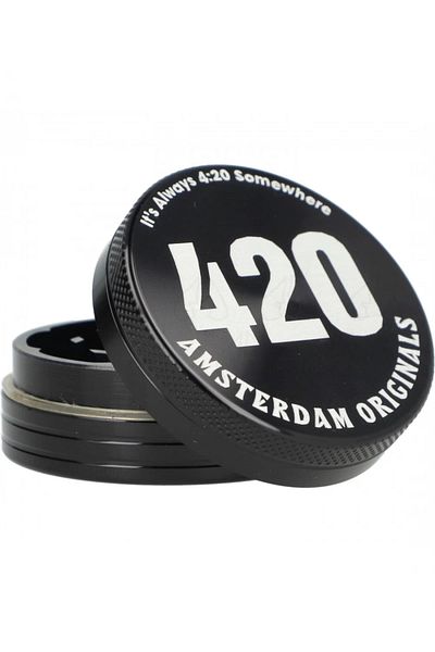 Amsterdam Grinder 420 Originals aluminiu negru 2 Parti Ø45mm