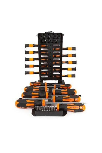 FEN Set Surubelnite cu Geanta de Depozitare, 45 Piese, Maner Ergonomic, Antiglisant, Suport pentru Bitur