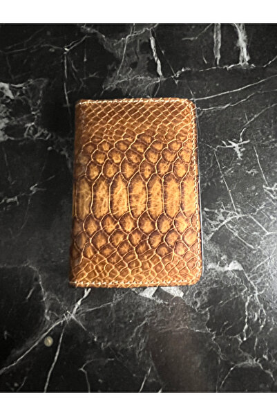 Pinkylola Love Model Taba Antique Crocodile Print Detailed Genuine Leather Wa...