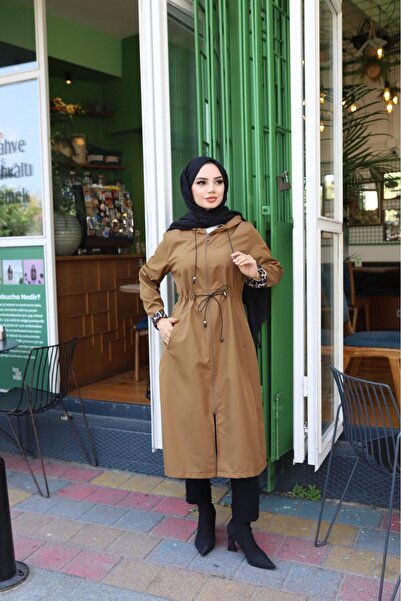 ALNİSS COLLECTİON Büyük Beden İçi Leopar Desenli Trençkot