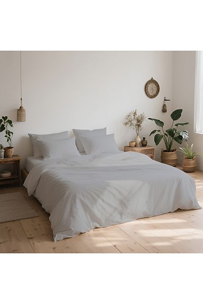 kesenegore 4 Piece Elastic Sheet Cotton Ranforce Fabric Double Duvet Cover Set