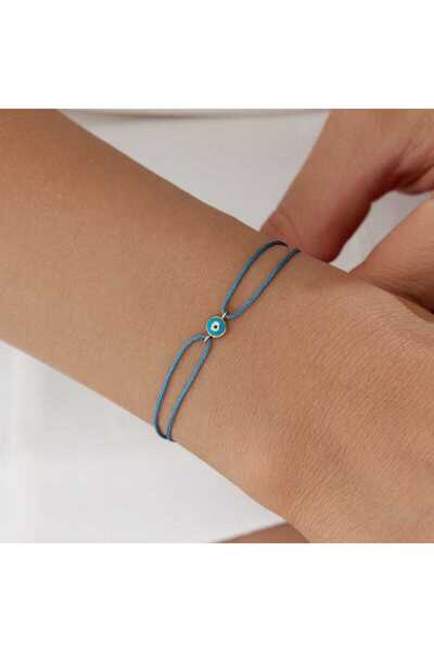 Cherry by Özkonak Bebe Mavisi Mineli Nazar İp Bileklik