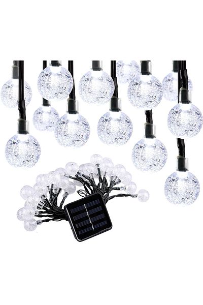 Aptel Instalatie solara pentru exterior, 30 LED-uri, neagra, 6.2 m