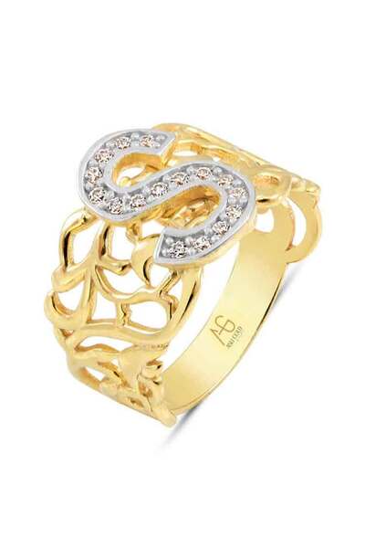 Aslı Gold Altın S Harfi Yüzük (YZK0006)