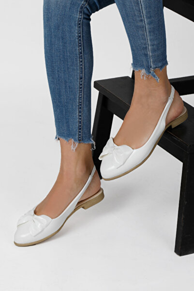 RENKLİBUTİK Arkası Açık Lastikli Kurdeleli Babet